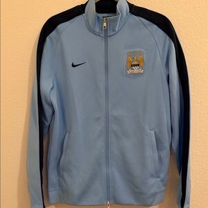 Nike Manchester City MCFC Sky Blue and Dark Blue Sports Jacket